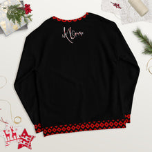 Load image into Gallery viewer, Candy Cane All-Over Print X-Mas Sweater (Black Alt)
