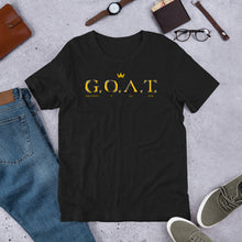 Load image into Gallery viewer, G.O.A.T. Unisex T-Shirt (Gold Fill)
