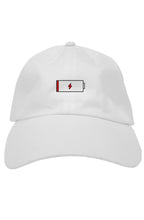 Load image into Gallery viewer, Dead Battery dad hat (white)
