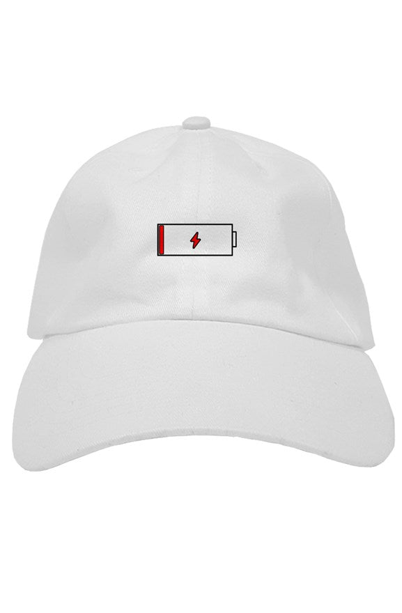 Dead Battery dad hat (white)