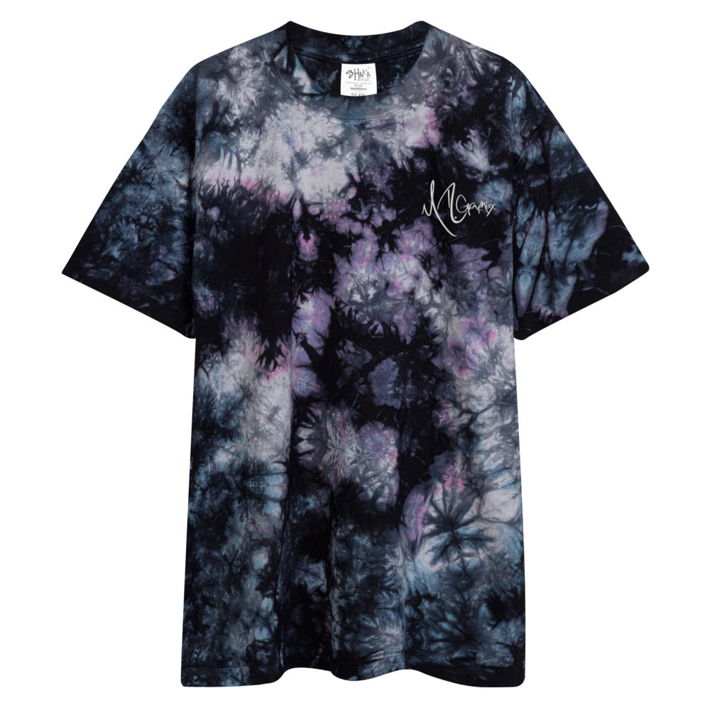Oversized Tie-Dye Signature Embroidered T-Shirt